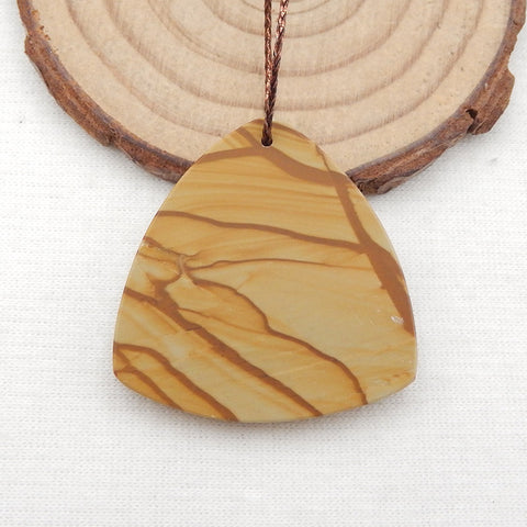 Natural Owyhee Jasper Pendant Bead 35x5mm, 11.7g