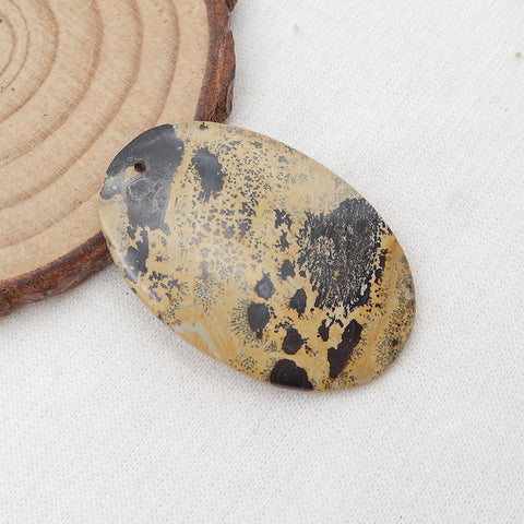 Natural Chohua Jasper Pendant Bead 37X25X3mm, 5.3g