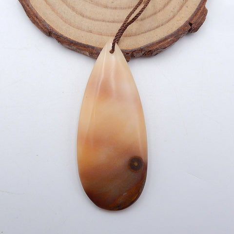 Natural Mookaite Jasper Pendant Bead 51x21x5mm, 8.1g