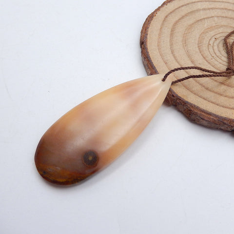 Mookaite Jasper Gemstone Pendentif Perle, 51x21x5mm, 8.1g