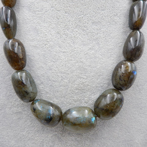 Collier de pierres précieuses de labradorite naturelle, collier de bijoux, collier réglable.