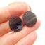 Natural Iron Tiger's Eye Earring Beads 18x15x5mm, 5.9g