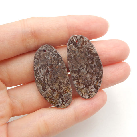 Natural Chohua Jasper Earring Beads 34x17x4mm, 7.7g