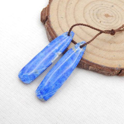 Natural Lapis Lazuli Earring Beads 33x8x3mm, 3.8g