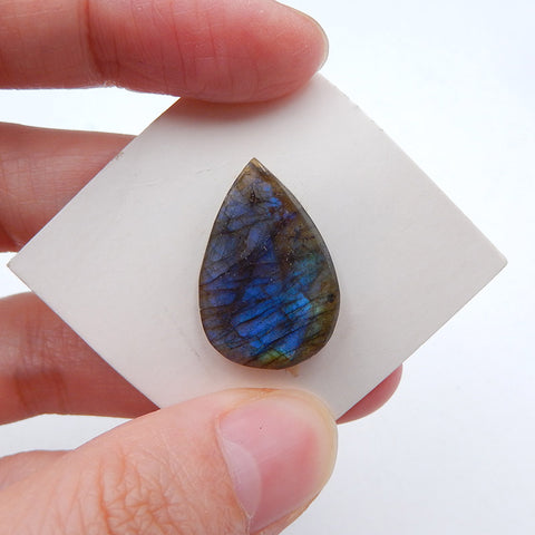 Cobochon en pierres précieuses de labradorite, 23 x 15 x 4 mm, 2,4 g