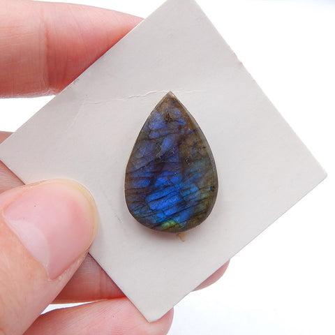 Cobochon en pierres précieuses de labradorite, 23 x 15 x 4 mm, 2,4 g