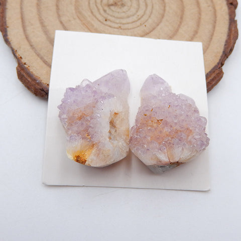 Natural Amethyst Cabochons Pair,24x19x2mm, 9.2g