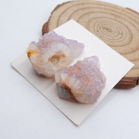 Natural Amethyst Cabochons Pair,24x19x2mm, 9.2g