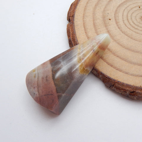 Natural Ocean Jasper Pendant Bead 34X17X9mm, 7.0g