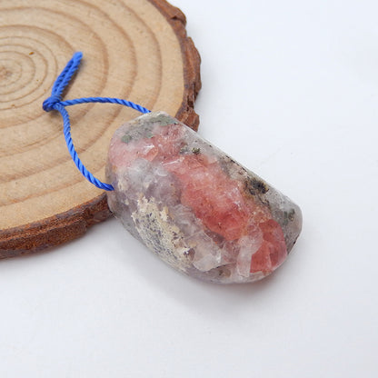 Natural Crystal Pendant Bead 30X20X12mm, 12.7g