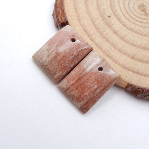 Natural Wonder Stone  Earring Beads 16x12x3mm, 3.3g