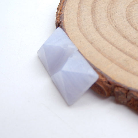 Natural Blue Lace Agate Earring Beads 10X10X6mm, 1.8g