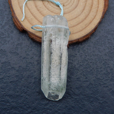 Natural Quartz Pendant Bead 49x16x13mm, 16.1g