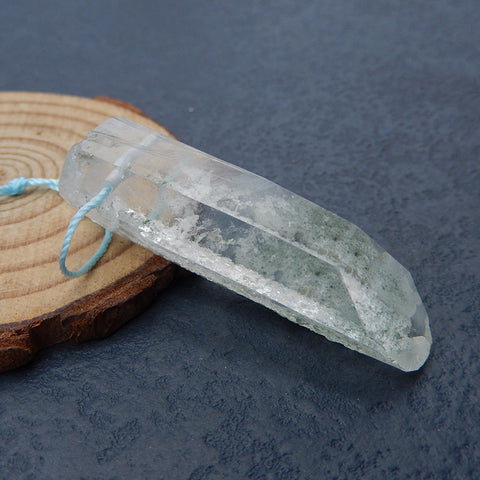 Natural Quartz Pendant Bead 49x16x13mm, 16.1g