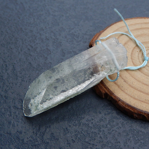 Natural Quartz Pendant Bead 49x16x13mm, 16.1g