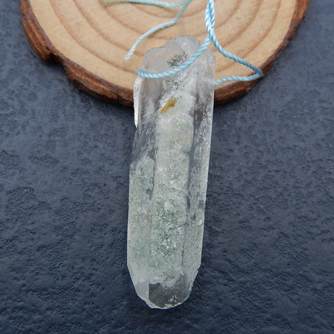 Natural Quartz Pendant Bead 49x16x13mm, 16.1g