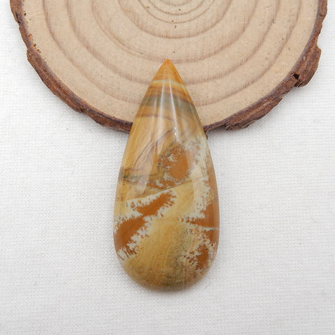 Natural Biggs Jasper Cabochon 46X21X8mm, 9.8g