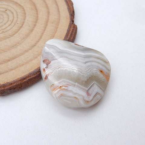 Natural Crazy Lace Agate Cabochon 25X22X8mm, 7.9g