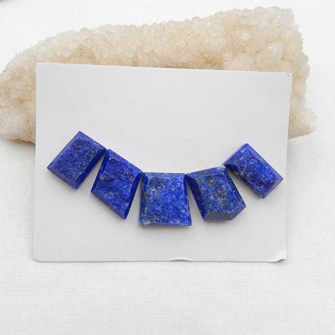 5 pcs Natural Lapis Lazuli Cabochons 20x7mm, 21x12x7mm, 25.9g - Gomggsale