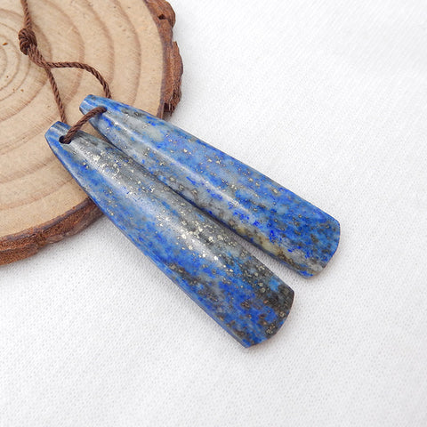 Natural Lapis Lazuli Earring Beads  43x10x3mm, 6.6g