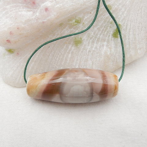 Natural Morrisouite Jasper Pendant Bead 45x18mm, 22.4g