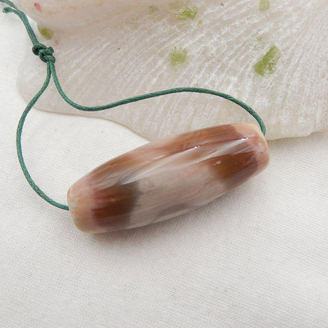 New Natural Morrisouite Jasper Centre Percé Pendentif Pierre, 45x18mm, 22.4g