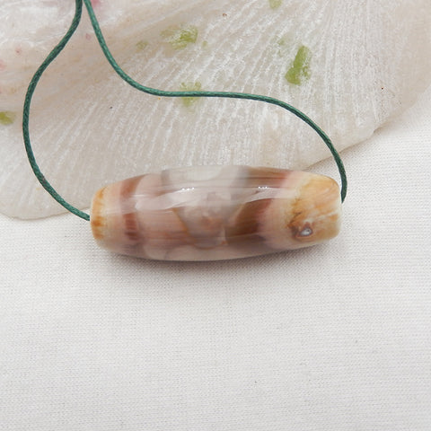 Natural Morrisouite Jasper Pendant Bead 45x18mm, 22.4g