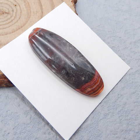 Cabochon en agate de dentelle naturelle, 35 x 13 x 5 mm, 4,2 g