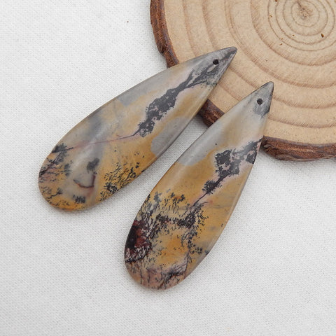 Natural Chohua Jasper Earring Beads 48X16X4mm, 9.6g