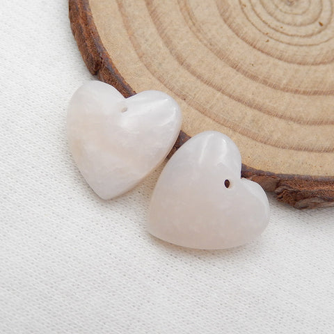 Natural Pink Opal Earring Beads 15x15x4mm, 2.9g