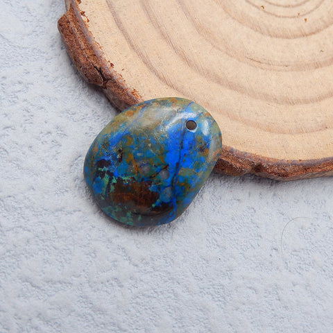 Natural Blue Opal Pendant Bead 19x26x4mm, 2.3g