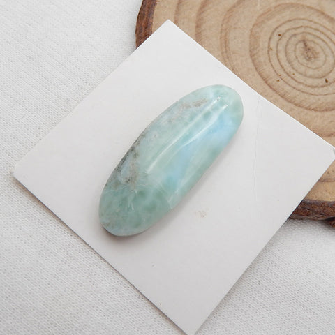 Natural Larimar Cabochon 32x12x5mm, 4.3g