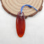 Natural Red Agate Pendant Bead 35X14X4mm, 3.8g