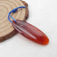 Natural Red Agate Pendant Bead 35X14X4mm, 3.8g