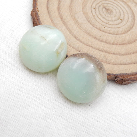 Natural Green Turquoise Cabochons Paired 18x5mm, 5.8g