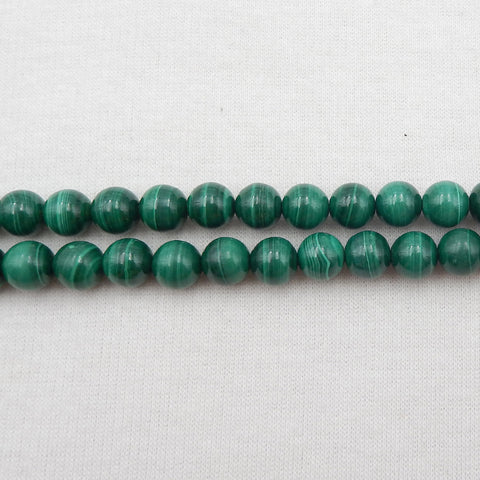 8mm Malachite Loose Round Beads For DIY Jewelry Making, 1 Strand, 40cm