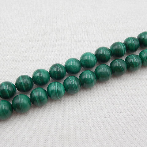 8mm Malachite Loose Round Beads For DIY Jewelry Making, 1 Strand, 40cm