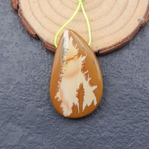 Natural Owyhee Jasper Pendant Bead 41x25x7mm, 11.9g