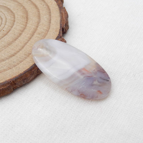 Cabochon en pierre gemme d'agate naturelle, 30x15x4mm, 3.6g