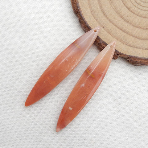 Natural Mookaite Jasper Earring Beads 45x9x5mm, 5.3g