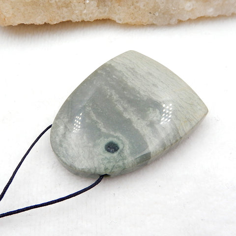 Natural Ocean Jasper Pendant Bead 48X38X8mm, 26.4g