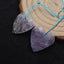 Natural Amethyst Heart Earring Beads,19x19x4mm, 4.7g