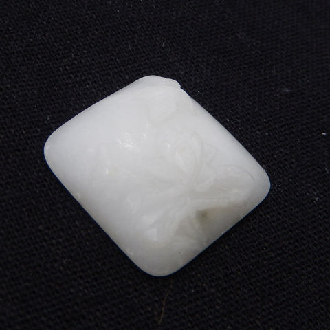 Natural White Jade Cabochon 25X25X7mm, 7.1g