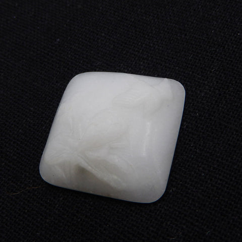 Natural White Jade Cabochon 25X25X7mm, 7.1g