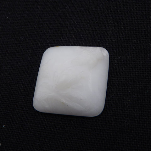 Natural White Jade Cabochon 25X25X6mm, 7.1g