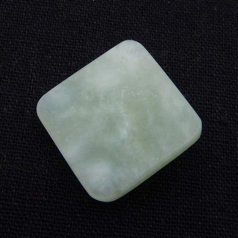 Cabochon de fleur sculptée en jade néphrite en pierre naturelle, 25X25X10mm, 9.9g