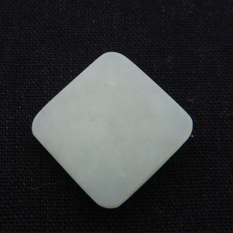 Cabochon de fleur de jade néphrite en pierre naturelle sculptée à la main, 26 x 26 x 9 mm, 9,4 g