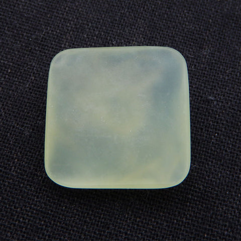 Cabochon de fleur de jade néphrite en pierre naturelle sculptée à la main, 26 x 26 x 10 mm, 9,7 g