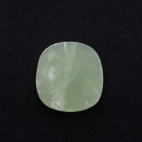 Cabochon rond en pierre naturelle de jade néphrite sculpté à la main, 41 x 36 x 9 mm, 19,4 g