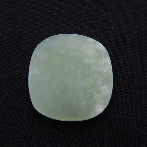 Natural Nephrite Jade Carved Flower Cabochon,39×35×7mm, 14.8g